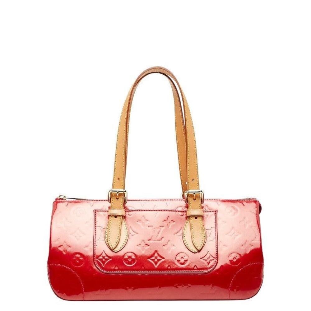 Louis Vuitton Monogram Vernis Rosewood Avenue Shoulder Bag Red